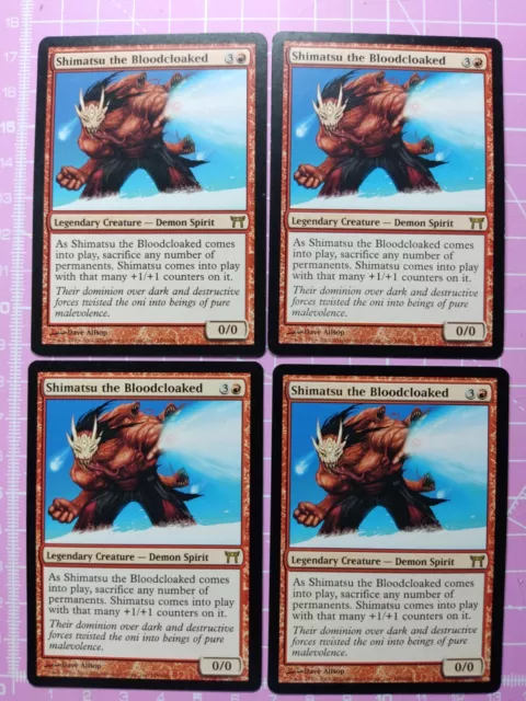 MTG - SHIMATSU THE BLOODCLOAKED x4 - Rare Legendary Creature - Kamigawa - M/NM