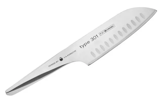 Chroma P21 Kochmesser Santoku 18 cm Design by F.A. Porsche mit Kullenschliff