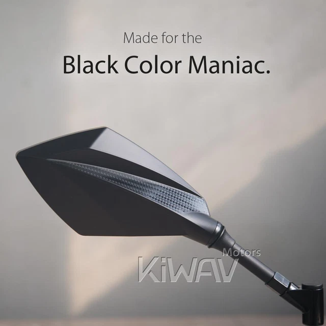 KiWAV rétroviseur noir DEUS style carbone M10 1.5 pitch pour BMW R12S