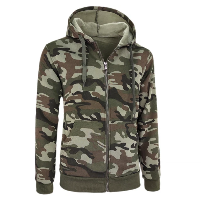Felpa Uomo Invernale Militare Maglia Maglione Caldo Cotone Camouflage VEQUE 5