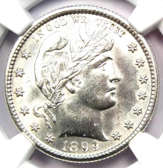 1899-S Barber Quarter 25C Coin - Certified NGC Uncirculated Details (UNC MS)