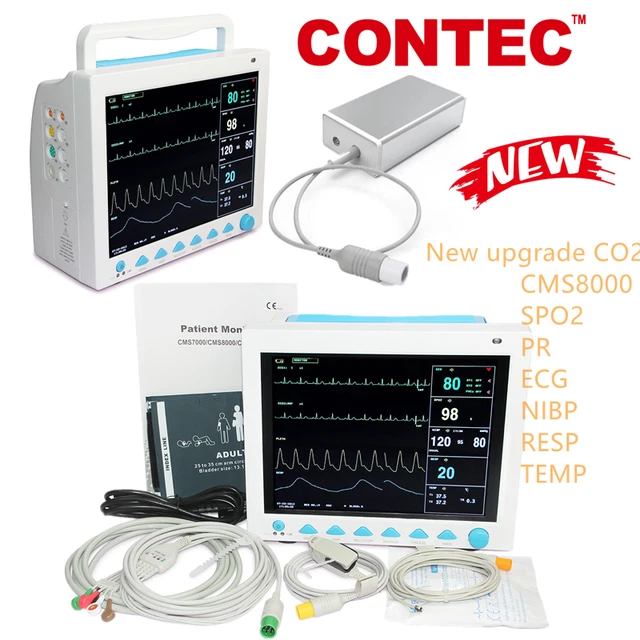 CMS8000 CAPNOGRAPH VITAL Signs ICU CCU Multi-parameter Patient Monitor ...