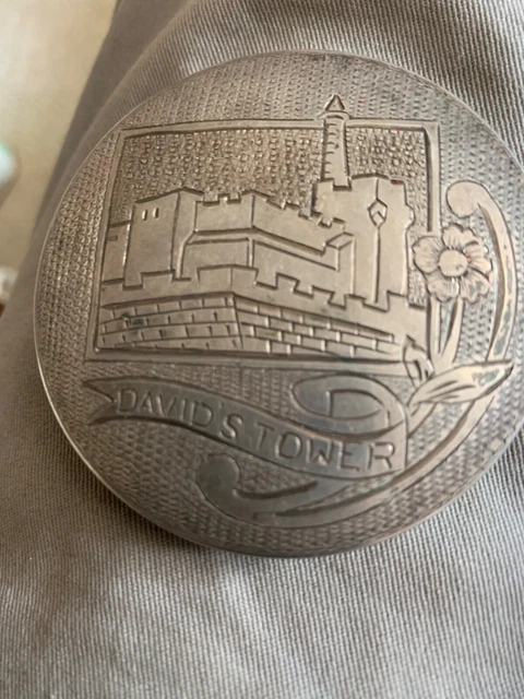 antique silver davids tower compact