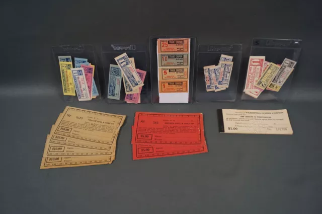 Vintage lot of Mining/Lumber Co Company Store Coupons