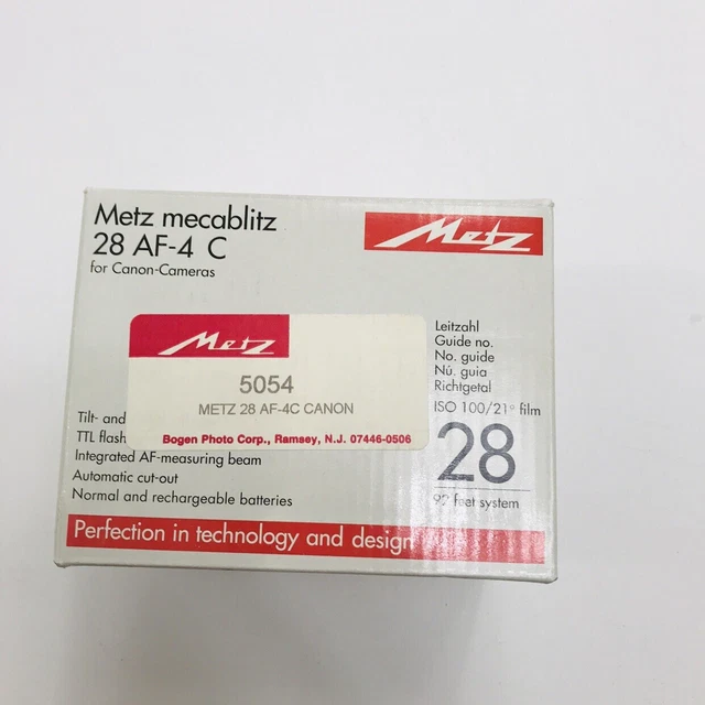 Metz Mecablitz 28AF-4C Flash For Canon Brand New Old Stock Japan 4