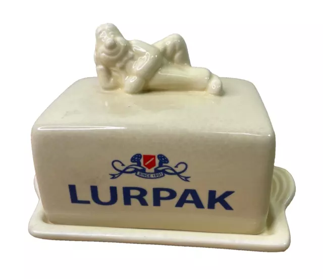 Vintage Lurpak Douglas Retro Ceramic Butter Dish Novalty Collectable