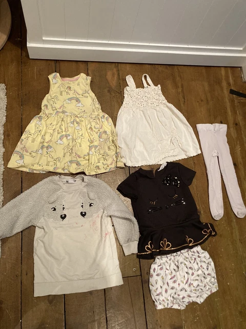 Pacchetto vestiti bambine 2-4 anni, 6 articoli, m&s, gap & h&m
