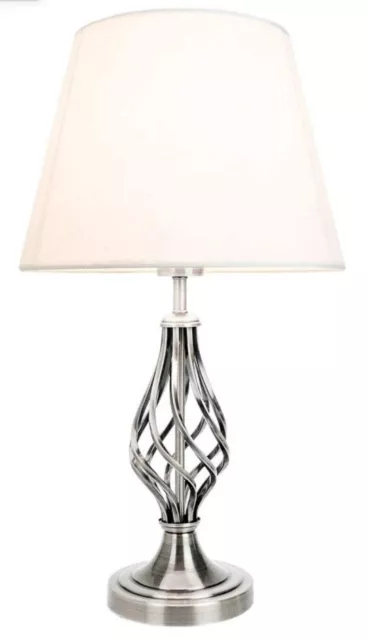 Traditional Satin Nickel Table Lamp