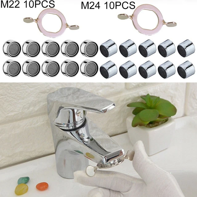 Robinet Aérateur Maison Cuisine Réglable Salle de Bain Pièces Chromé Laiton