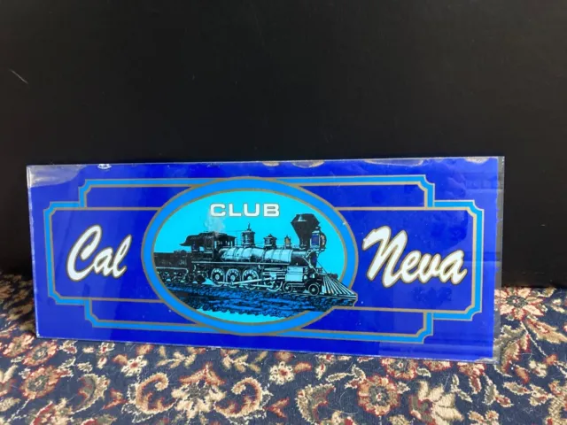 Club Cal Neva Lodge Lake Tahoe Reno Nevada Casino slot machine glass with train