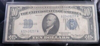 1934 - $10 Dollar - Silver Certificate - Blue Seal