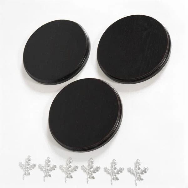 3 Pieza Placa de Jabalí Tablero Keiler Redondo Oscuro Af 19 CM Con 6X 3
