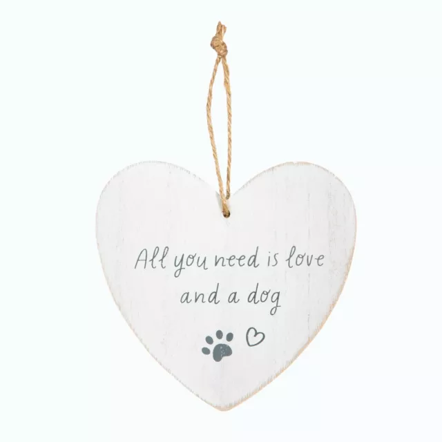 Sass & Belle 'All you Need is Love and a Dog' Heart Plaque - great gift