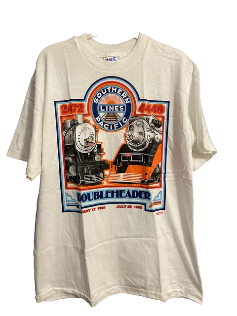 Vtg Southern Pacific Lines Doubleheader 1991/1992 Single Stitch T Shirt Large