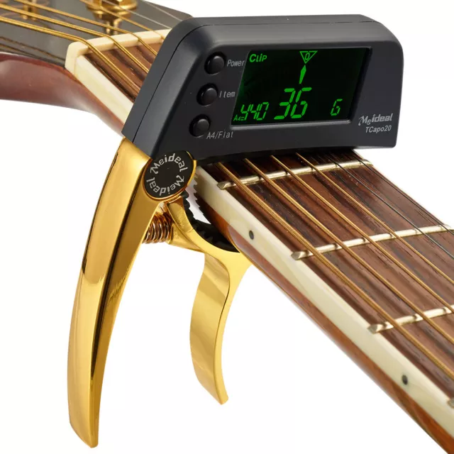 2-in-1 Tuner Capo Spring Trigger Electric Acoustic Clamp Quick Change Release