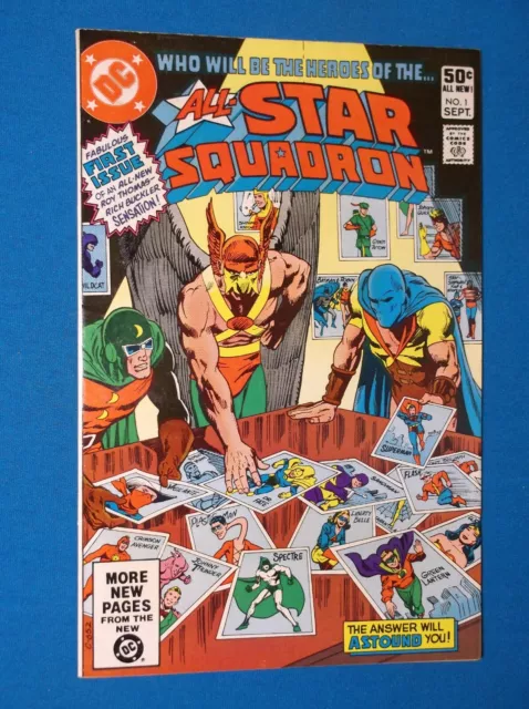 All-Star Squadron # 1 - Vf- 7.5/8.0 - Origin Issue 1981 - Hawkman Plastic-Man