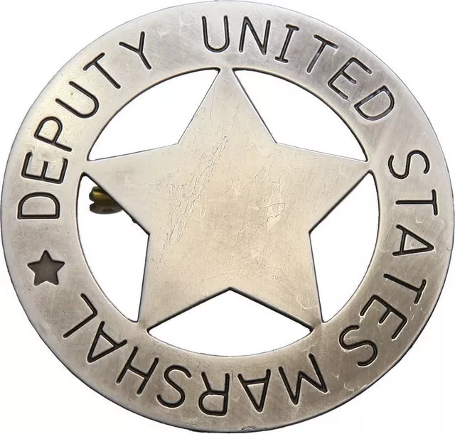 Denix 107 2.5" Diameter Metal Replica Deputy US Marshal Badge Pin