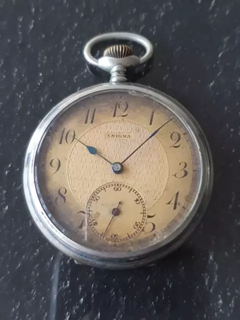 Enigma Antike Mechanische Taschenuhr POCKET WATCH Läuft 7-5