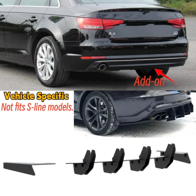 Audi A4 B7 05-07 Saloon Avant Rear Bumper Diffuser Spoiler and EXHAUST  TAILPIPES