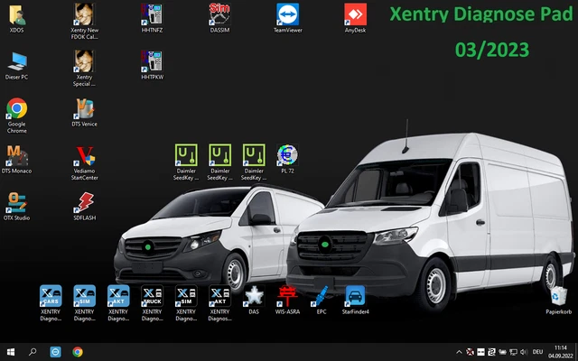 Laptops HHTWin Xentry SSD 500GB 03/2019 Star Diagnose Festplatte
