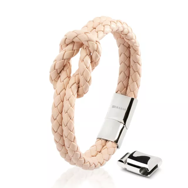 SERASAR Leder Armband "Knot" für Frauen diverse Farben & Längen mit Schachtel