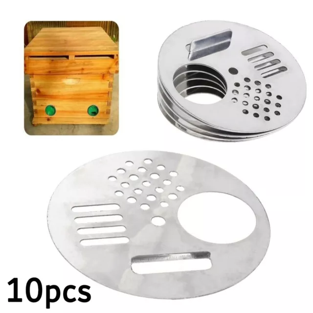 Acier Inoxydable Hive Entrance Nid Grille Porte Apiculture Equipment for Bee 10x