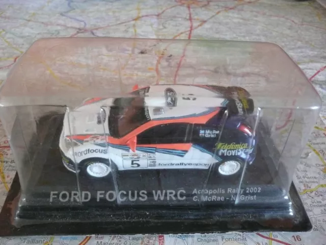 FORD Focus  WRC n°5 Rallye Acropole 2002 Mac Rae  IXO 1/43 en Blister
