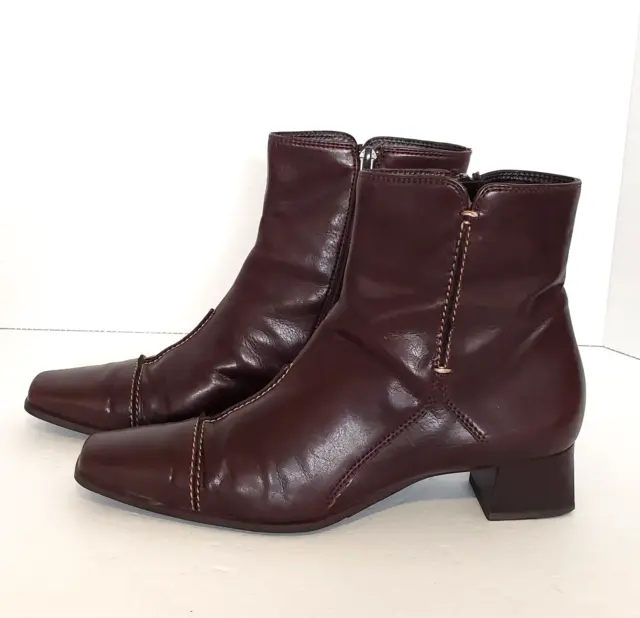 Paul Green Munchen Austria Handmade Womens Brown Leather Ankle Boots 7.5