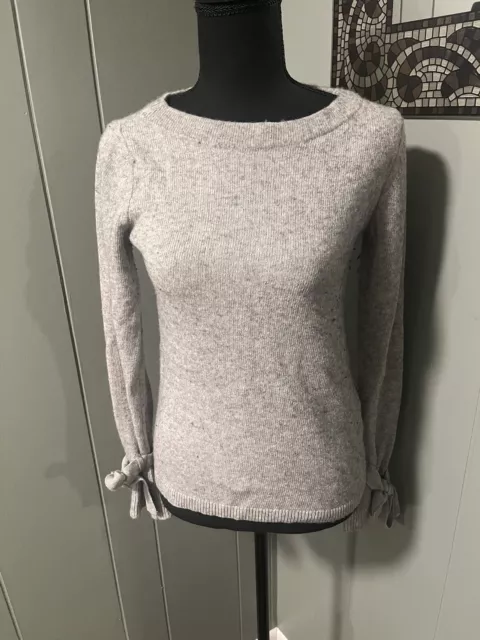 Banana Republic Italian Wool Filpucci Cashmere Blend Sweater Womens Small Gray