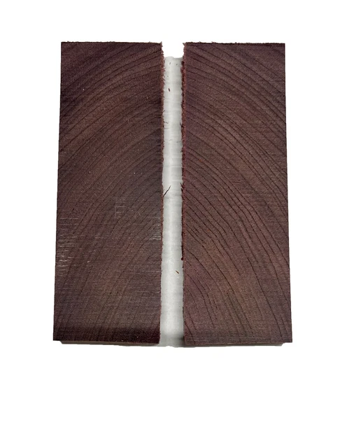 "Cuchillo de madera de corte transversal corazón púrpura libro a juego 5"" x 1-1/2"" x 3/8"