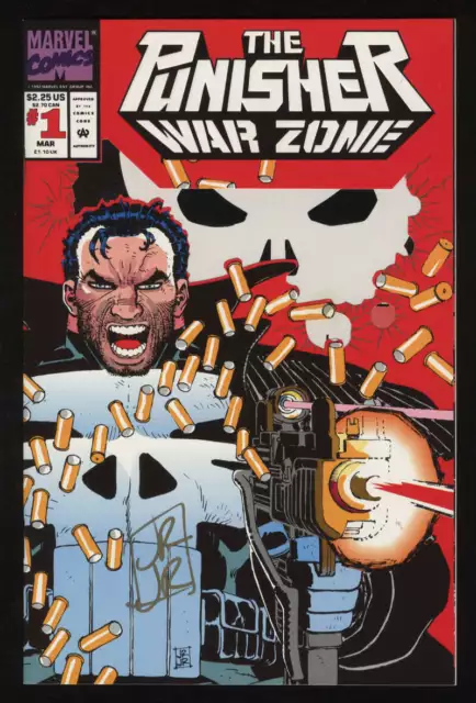 Punisher War Zone #1 NM 9.4 W Pgs 1992 Signed John Romita JR JRJR Marvel