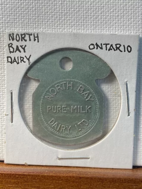 Vintage Token. North Bay Dairy Ontario Pure Milk Good For 1 3Qt Jug Homo T28