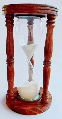 Sand Timer Vintage Nautical 12" Big Wooden 60 Minutes Hour Glass for Homedecorat