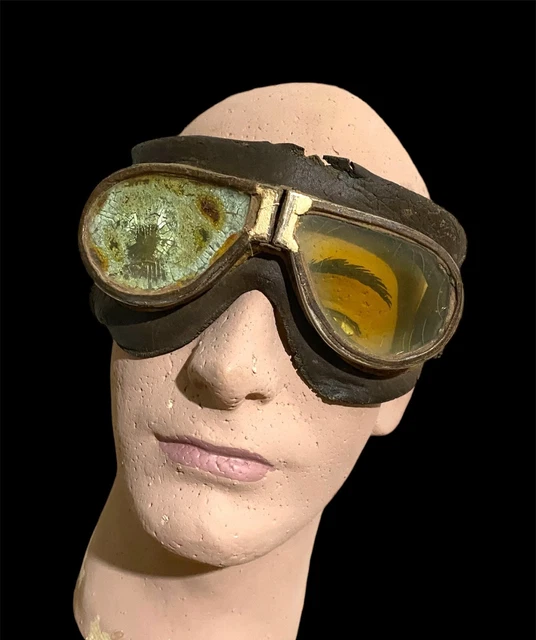 Original Early Wwii Resistal Model M-1938 Tanker Goggles... Original Early Wwii Resistal Model M-1938 Tanker Goggles...