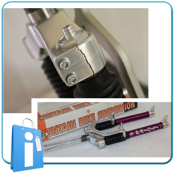 Fourche VTT 26 pouces acier chrome cintre avec tasseaux pivot filete 22 Fourche VTT 26 pouces acier chrome cintre avec tasseaux pivot filete 22