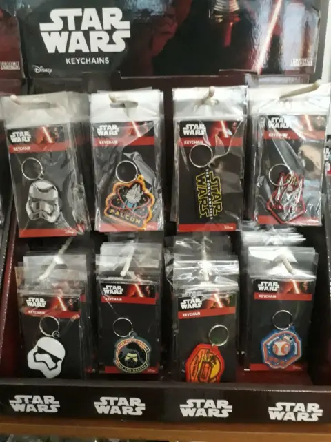 Official Star Wars Rubber Keyrings, Star Wars The Force Awakens, New