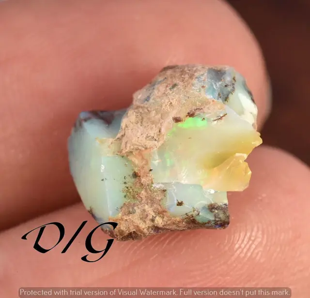 3,70 Ct Naturel Brut Multi Feu Magnifique Opale Australienne Excellente...