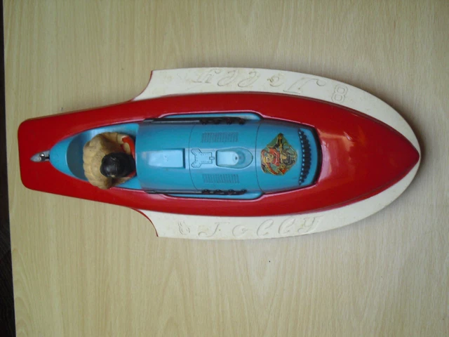 Jouet Bateau Vintage Celluloïd - Rempli De Limaille De Fer - 14 Cm - France
