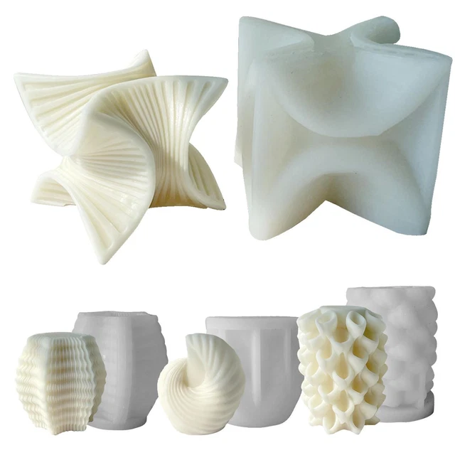 Molde de silicona para velas geométricas 3D hágalo usted mismo bola redonda aromaterapia jabón moldes para pasteles