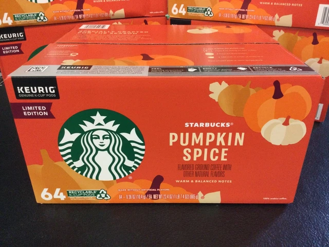 Starbucks K-Cup Coffee Pods *Pumpkin Spice Flavored* 64 Count (1 Full Box) Starbucks K-Cup Coffee Pods *Pumpkin Spice Flavored* 64 Count (1 Full Box)