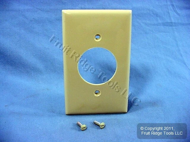 Leviton Ivory 1.60" Receptacle Wallplate 20A 30A Locking Outlet Cover 80720-I
