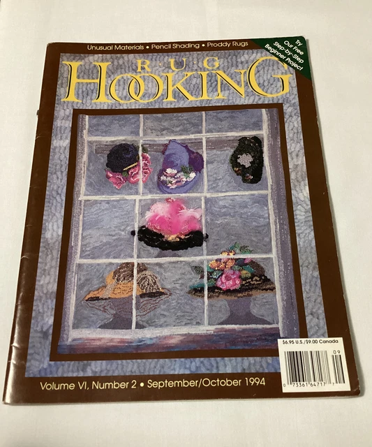 Revista de gancho de alfombra septiembre/octubre de 1994 volumen VI, inserto de patrón número 2