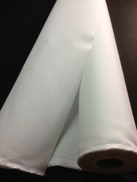 Toile AIDA 7.2 Pts/cm - Blanc - Largeur 160 Cm - Vente Au Mètre Pour Broderie Point De Croix