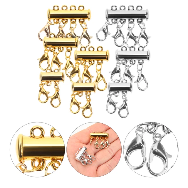 8 piezas Collar Separador de Capas Hebilla Collar Broches Joyería