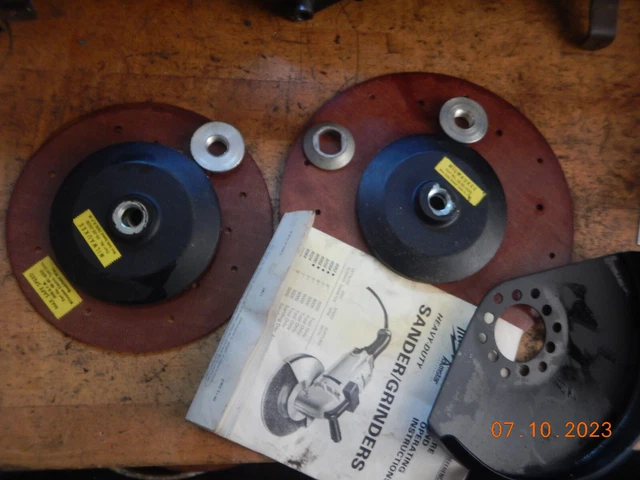 New Old Stock Milwaukee Electric Tool 9" 7" Sander Backup Disks Grinder Guard