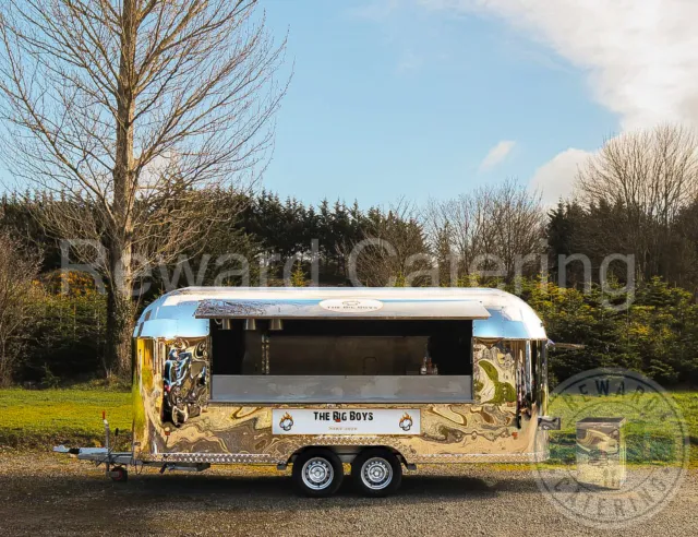 New Airstream Mobile Food Trailer Suitable for Burger, Coffee Gin Prosecco Pizza