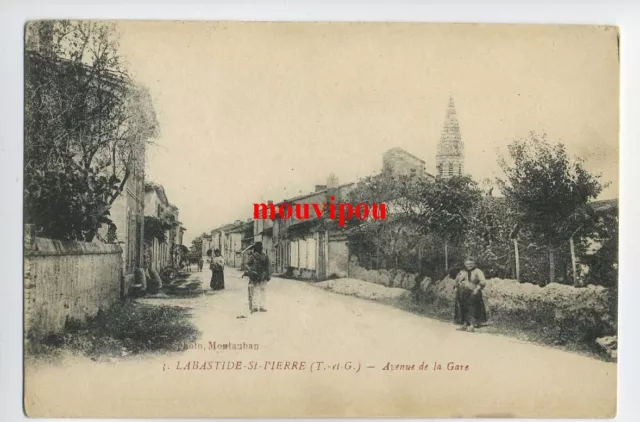 CPA - Labastide saint Pierre - avenue de la gare