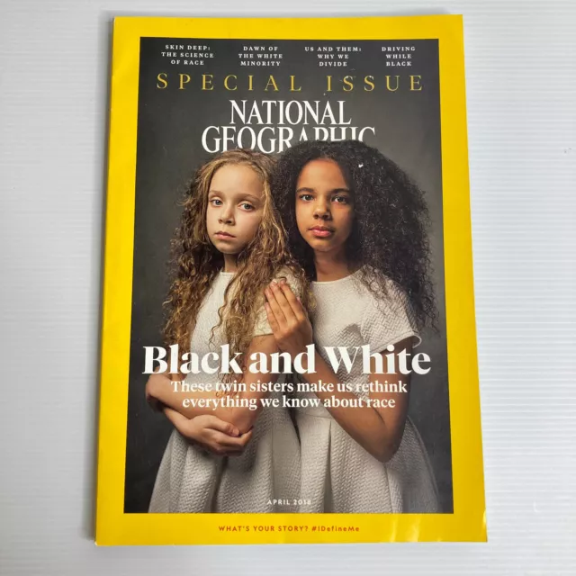 National Geographic Special Issue  Black and White Twin Sisters  April 2018