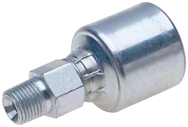 4G-8MP MegaCrimp Coupling Male Pipe (NPTF - 30° Cone Seat)