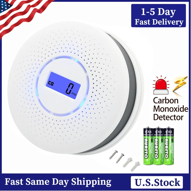 Dual Sensor Smoke Detector and Carbon Monoxide Detector Alarm 3 Battery Included